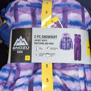 Snozu Kids Tie-Dye Snowsuit with Bib Pant